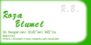 roza blumel business card